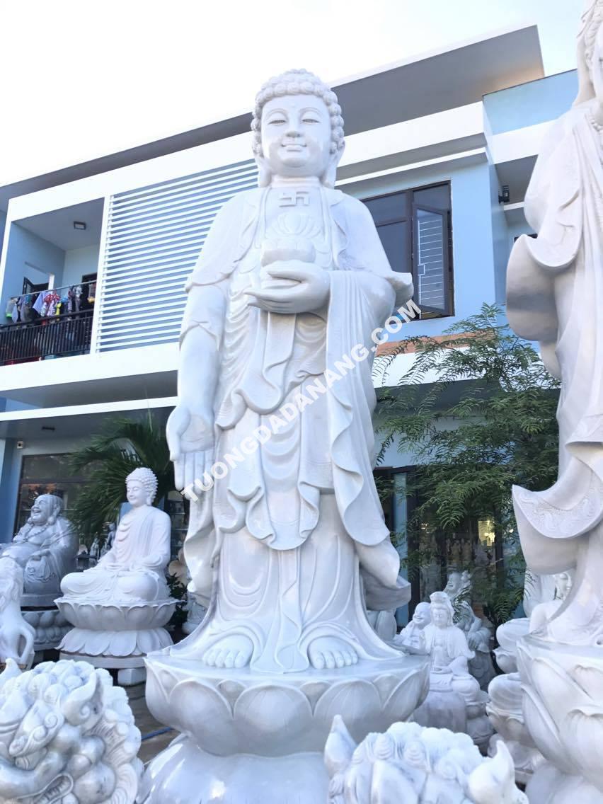 Tượng Phật A Di Đà đứng - Điêu khắc tượng đá mỹ nghệ non nước Đà Nẵng